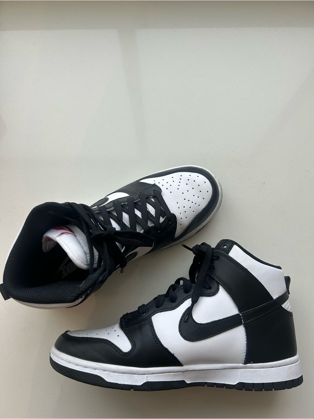 Black and White “Panda” Dunk High-Top Sneakers